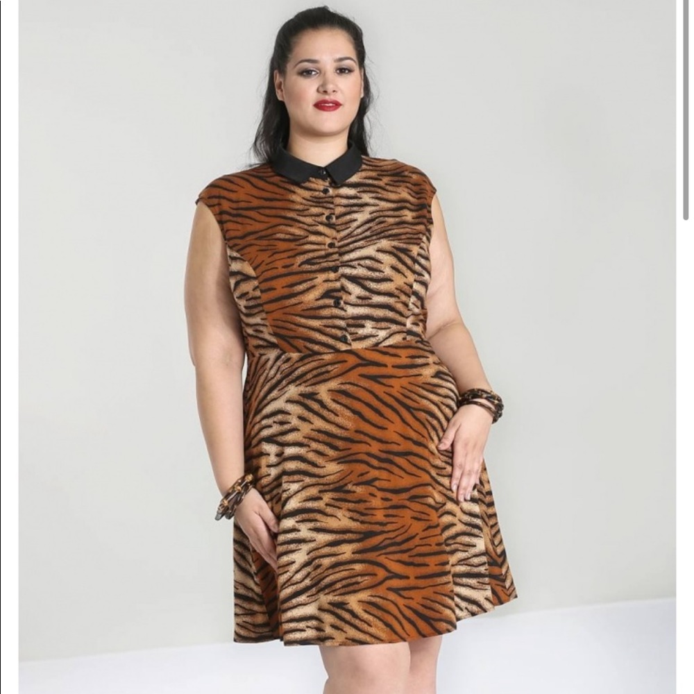 COPY - Hell Bunny Tora Mini Dress in Tiger Print